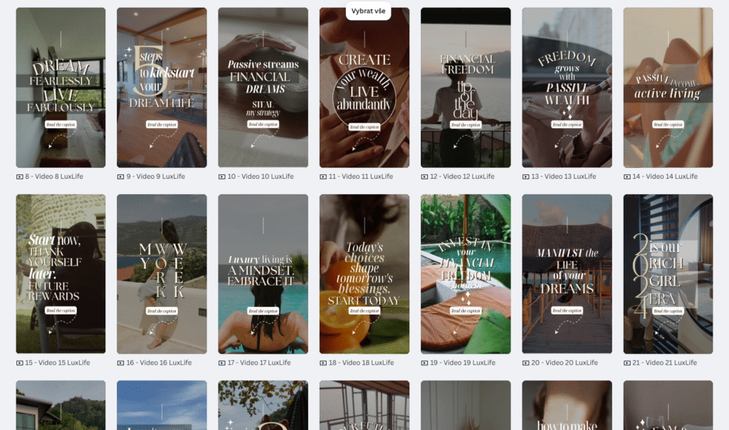 úspěšná online klub pro podnikatelky - reels canva